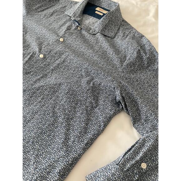 Penguin by Munsingwear Long Sleeve button up Mushroom print Heritage Slim Fit - Picture 2 of 7